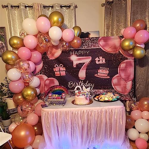 Pink Gold Balloons Set, 12 Inch Matte Pink Pastel Baby Pink Metallic Gold Confetti Latex Balloons for Girls Women, Pink Gold Party Balloons for Birthday Baby Bridal Shower Wedding Party Decorations - Image 5