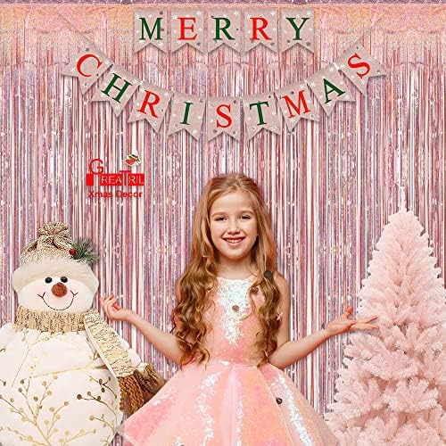 Rose Gold Tinsel Curtain Party Backdrop 2 Packs - Image 6