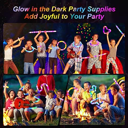 Glow Sticks Light Up Fidget Pop Tubes 18 Pack Glow in The Dark Party Supplies Toddler Sensory Toys, Glow Stick Party Pack Halloween Party Favors Goodie Bag Stuffers Christmas Return Gifts for Kids - Image 4
