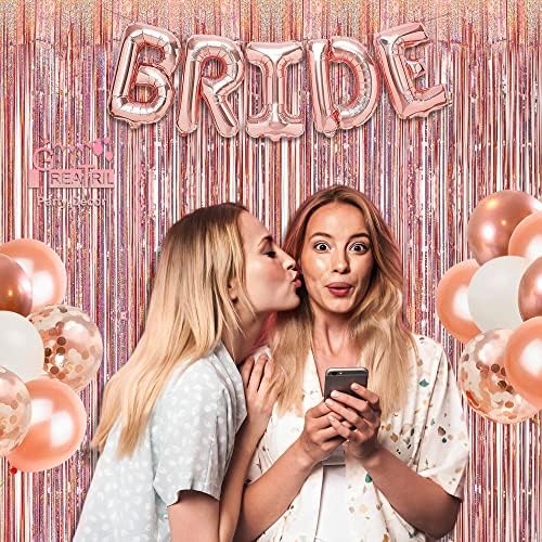 Rose Gold Tinsel Curtain Party Backdrop 2 Packs - Image 2