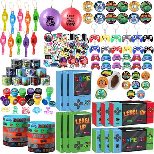 HyDren 147 Pcs 12 Sets Video Game Party Favors for Kids by HyDren