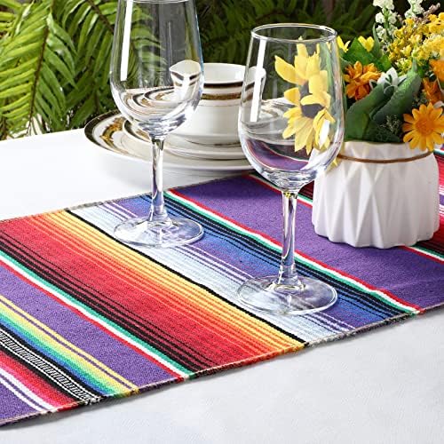 Tegeme 12 Pcs Mexican Table Runners 14 x 84 Inch Cotton,Classic Style - Image 4