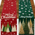 Christmas Decorations - 2 Pack Merry Christmas Tree Snowflake Table Runner by OHOME