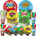 450 Pcs Hero Theme Tableware Set, Serve 50, Colorful by Unknown