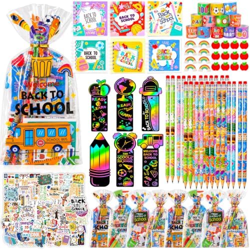 24 Pack Back to School Gifts for Students, Classroom Welcome Gift Set with Stationery Supplies, First Day of School Gifts, Teacher Rewards and Student Appreciation Favors by Unknown