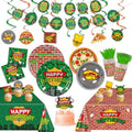 Cartoon Turtle Birthday Party Supplies Tableware Set for 20 Guests by XuexiceiliPartySupplies