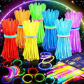 HONLYNE 100 Pack Glow Sticks Party Favors Bulk, 8" Glow in the Dark Party Supplies, Party Favors for Kids 8-12, Neon Glow Stick Bracelets & Necklaces for Raves, Halloween, Christmas, Birthdays by GlowPartySupplies