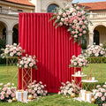 Red Backdrop Curtains 10ftx8ft Christmas Polyester Photo Drapes by SoarDream