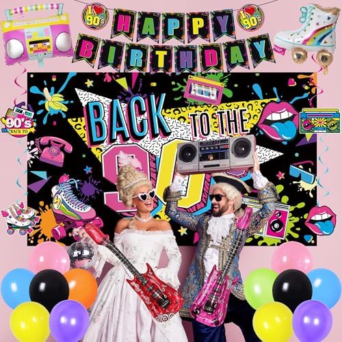 Holkcog 90s Party Decorations, 90’s Theme Birthday Party Decorations Supply - Image 4