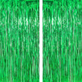 4 Pack Thickened Green Metallic Foil Fringe Curtains Streamer Rip Resistant Shimmer Tinsel Photo Booth Backdrop for Birthday Wedding Christmas Bachelorette Party Decorations 3.28ft x 6.56ft by Unknown