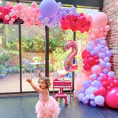 Voircoloria 130pcs Pink Balloons Garland Arch Kit, 18 12 10 5 Inch - Image 4