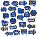 24pcs Customer Service Week Appreciation Decor Photo Prop, Blue, Gold by Weekgrat