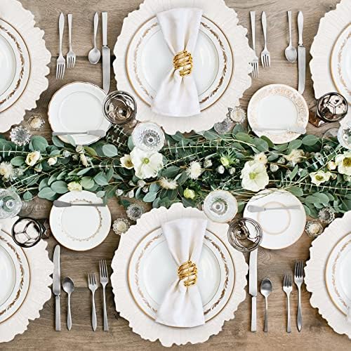 MAONAME White Charger Plates Set of 12, Reef Chargers for Dinner Plates - Image 2