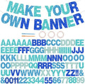 BEISHIDA Glitter Blue Mix 116 PCS A-Z DIY Letter Custom Banner Party Decor by Beishida
