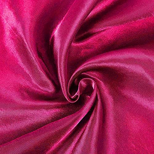 Balsa Circle 10 pcs 72x72 inch Fuchsia Square Tablecloth Satin Fabric Overlays Linens | Table Cloths Cover for Wedding Party Banquet Reception Events Decoration Kitchen Dining Events Kitchen Dining - Image 7