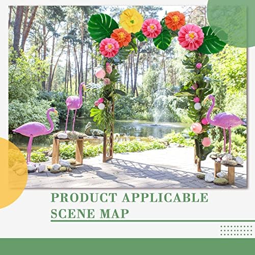 Canlierr 80 Pack Tropical Party Decorations Tissue Paper Hibiscus Palms Set - Image 4