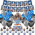 Wrestling Birthday Decorations, Wrestling Party Supply include Happy Birthday Banner, Cake Topper, Cupcake Toppers, Balloons for Kids Adults Party Decorations (Blue) by Unknown