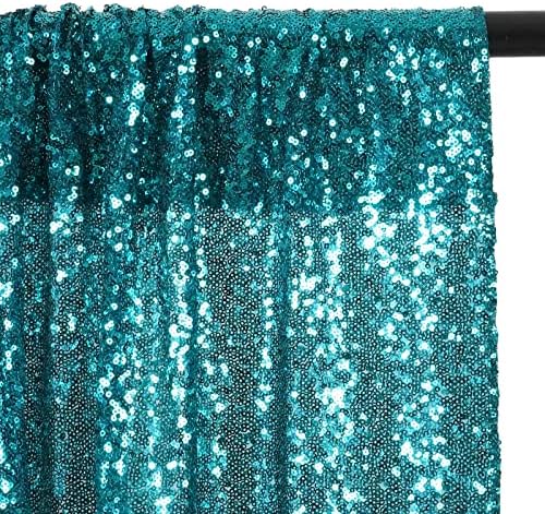 Poise3EHome Teal Sequin Backdrop,8FT x 10FT Sequin Photography Backdrop Curtain for Party Decoration - Image 6
