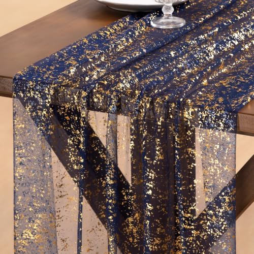 Gold Gauze Table Runner Glitter Fall Wedding Birthday Party Table Decor by Socomi
