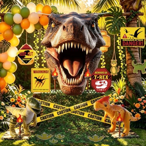Fovths 17 Pcs Halloween Dinosaur Trunk or Treat Car Decorations Kit - Image 4
