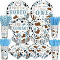 450 Pcs My First Rodeo Birthday Tableware Set, Serve 50, Blue by Unknown
