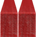 2 Packs 12 x 72 inches Sequin Table Runner, Red Glitter Table Runner for Birthday Party Supplies Wedding Engagement Baby Shower Holiday Celebration Event Decorations by Yblut