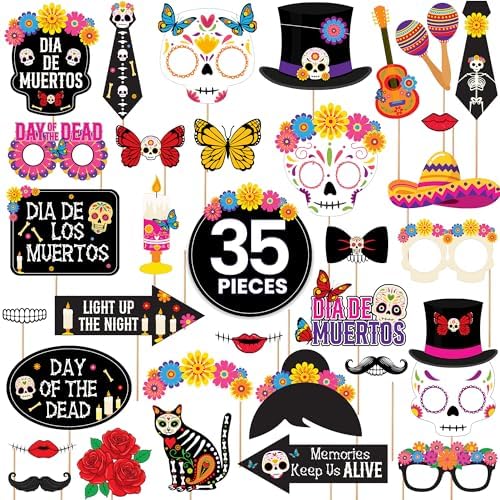 KatchOn Halloween Photo Props Set, Pack of 35 - Image 2