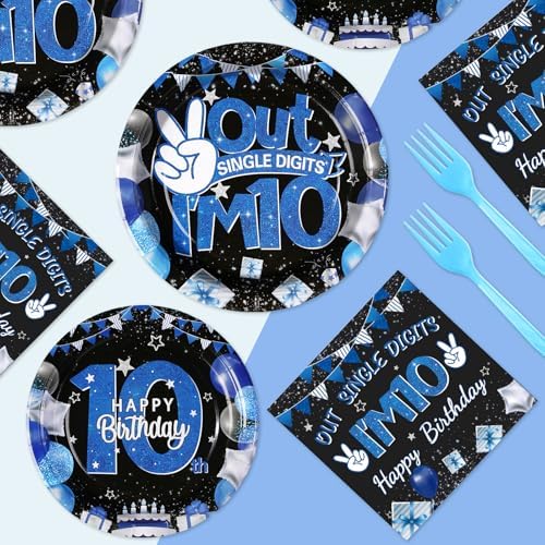 96 Pcs 10th Birthday Decorations for Boys 10 Year Old Birthday Serves 24 - Image 5