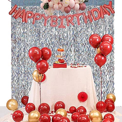 4 Pack Silver Tinsel Backdrop - CYLMFC 3.3 ft x 6.6 ft Streamer Metallic Tinsel Foil Fringe Curtains Photo Booth Props Wall Curtains for Bachelorette Birthday Party Decor - Image 6