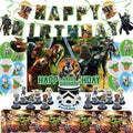 40Pcs Grogu Birthday Decorations Set, Includes Cake Topper, Cupcake Toppers, Balloons, Happy Birthday Banner, Hanging Swirls, Backdrop and Table Cloth for Yoda Party Decorations. by Unknown