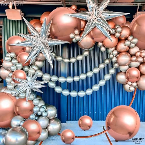 KatchOn Rose Gold Balloons - 22 Inch, Pack of 14, Engagement Decor - Image 7