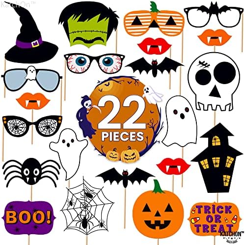 KatchOn Scary Halloween Photo Booth Props, Pack of 22 - Image 3