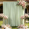 Pea Green Backdrop Curtains 10ftx10ft Garden Polyester Photo Drapes by SoarDream