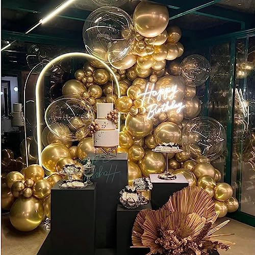 412pcs Metallic Gold Balloon Garland Arch Kit 18 12 10 5 Inch Different Sizes Latex Chrome Balloons for Baby Shower Birthday Graduation Wedding Anniversary Celebration Party Decoration - Image 4