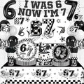 Xynic 189 Pcs Black 6 7 Birthday Decorations for Boys, Serves 25 by Unknown