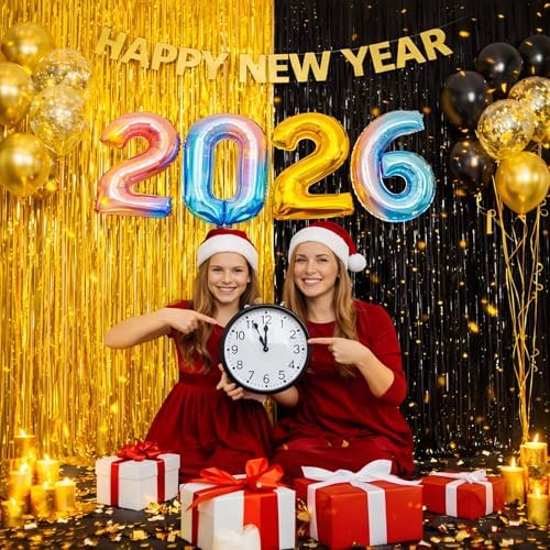 Pure Gold Fringe Curtain Backdrop 3 Pack, 3.2 x 8.2 FT Party Decorations - Image 3