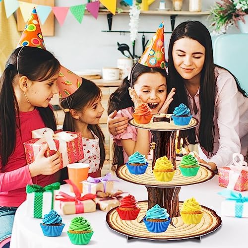 BenLouis Wooden 3Tier Cupcake Stand Birthday Party Decorations - Image 3