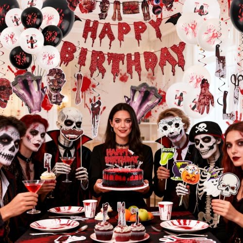 Halloween Horror Birthday Party Decorations, Spooky, Scary, Bloody, Creepy - Image 2