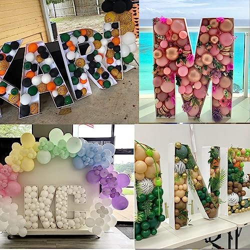 2FT DIY Mosaic Balloon Letter T Frame, Fillable Party Backdrop Decor - Image 6