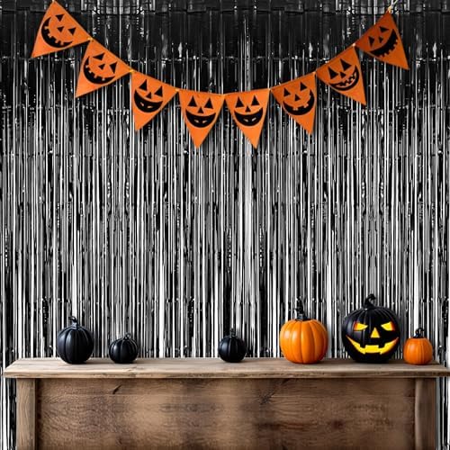 BRAVESHINE Foil Fringe Curtains | Party Steamers | Halloween Decorations - Image 3