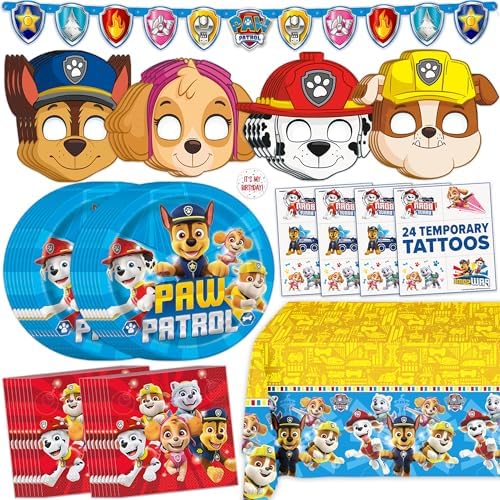 Paw Patrol Birthday Decorations and Party Supplies with Party Favors by Unique