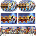 Roblo-x Party Supplies 41pck include 20 plates, 20 napkins 1Tablecloth for the birthday Robot party decoration by ShrooFit