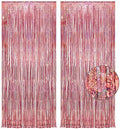 Rose Gold Tinsel Party Backdrop - 3.2ft X 8.2ft - Pack of 2 by GREATRIL