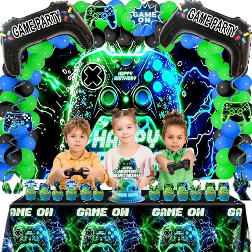 77Pcs Video Game Birthday Party Decorations Kit for Game Night Room Decor - Image 6
