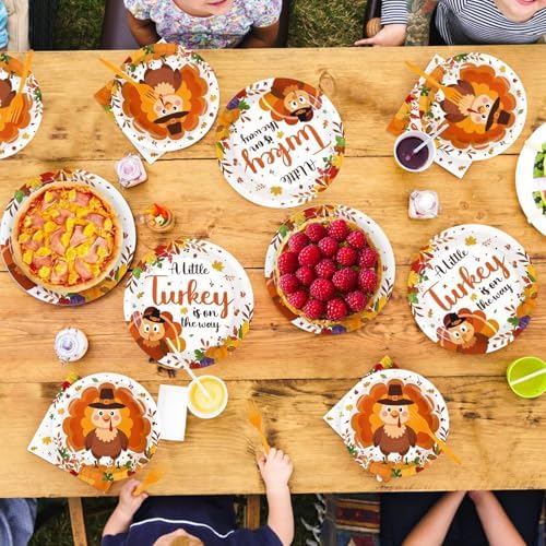 96Pcs Thanksgiving Baby Shower Party Decoration, Serves 24 - Image 7