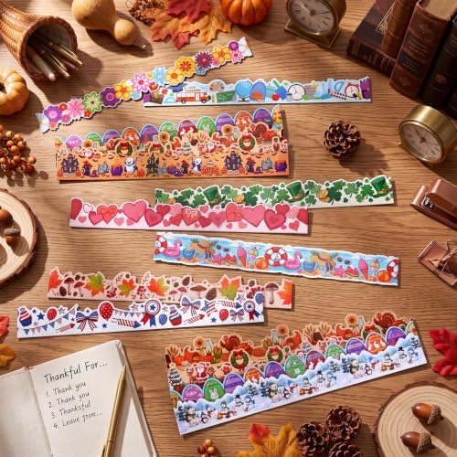 24 Pack Magnetic Holiday Seasonal Bulletin Board Borders Bulk - Image 4
