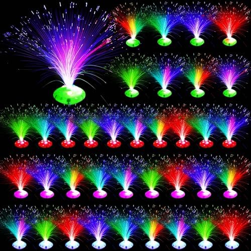 Retisee 36 Pcs Fiber Optic Lights Centerpieces Battery Powered Cone by Retisee