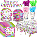 Gejoy 171 Pcs Building Block Decor Party Tableware Kit, Sweet Color by Gejoy