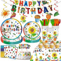 132Pcs Hungry Caterpillar Party Supplies, Hungry Caterpillar tissue Party Plates Tablecloth Banner etc Hungry Caterpillar Decorations Party for 20 Guests by XUELIRENPARTY