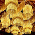 Hahafelt 10 Pcs Gold Party Decor 3 Tier Fringe Chandelier Tinsel Curtain by Hahafelt